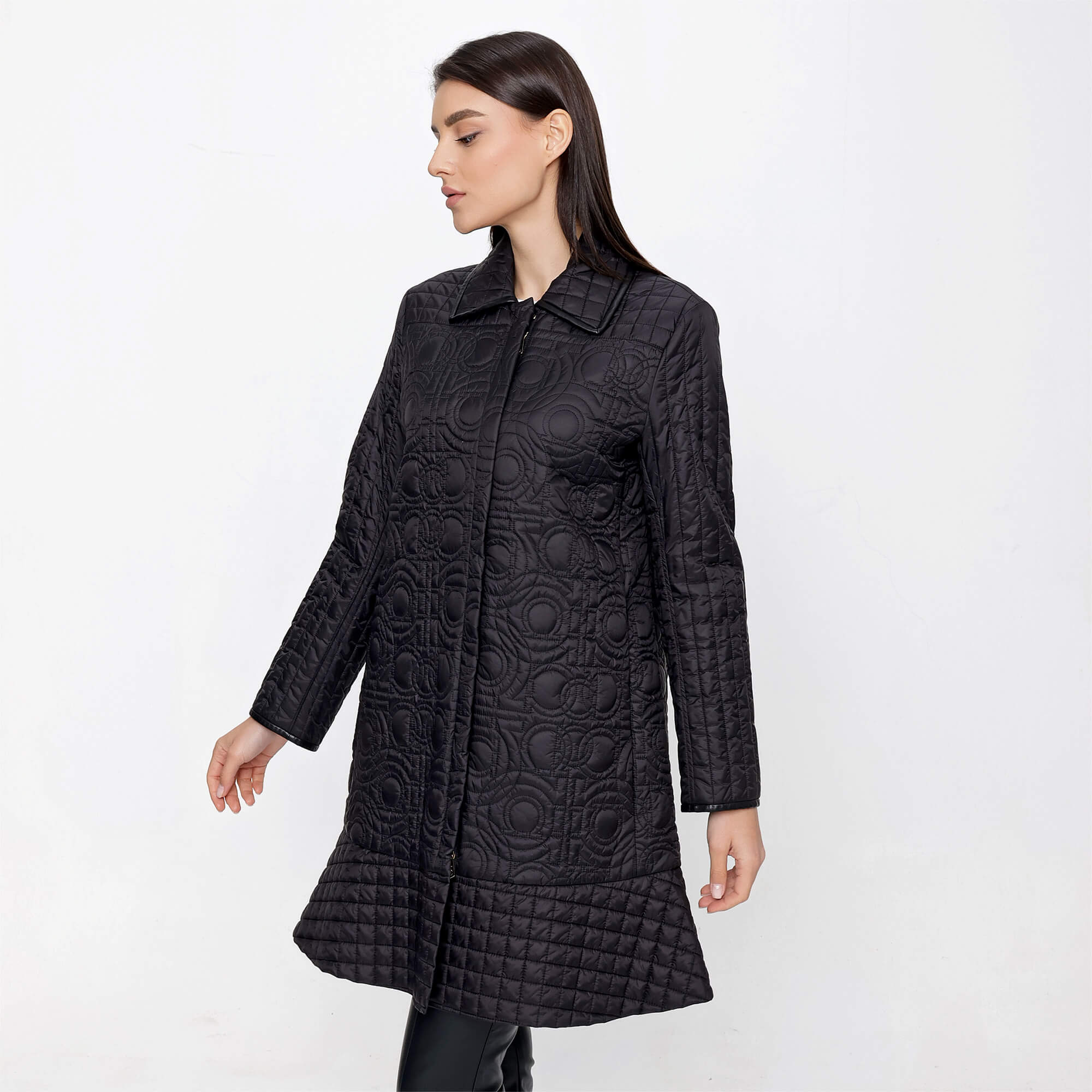  Salvatore Ferragamo - Monogram Quilted Long Coat